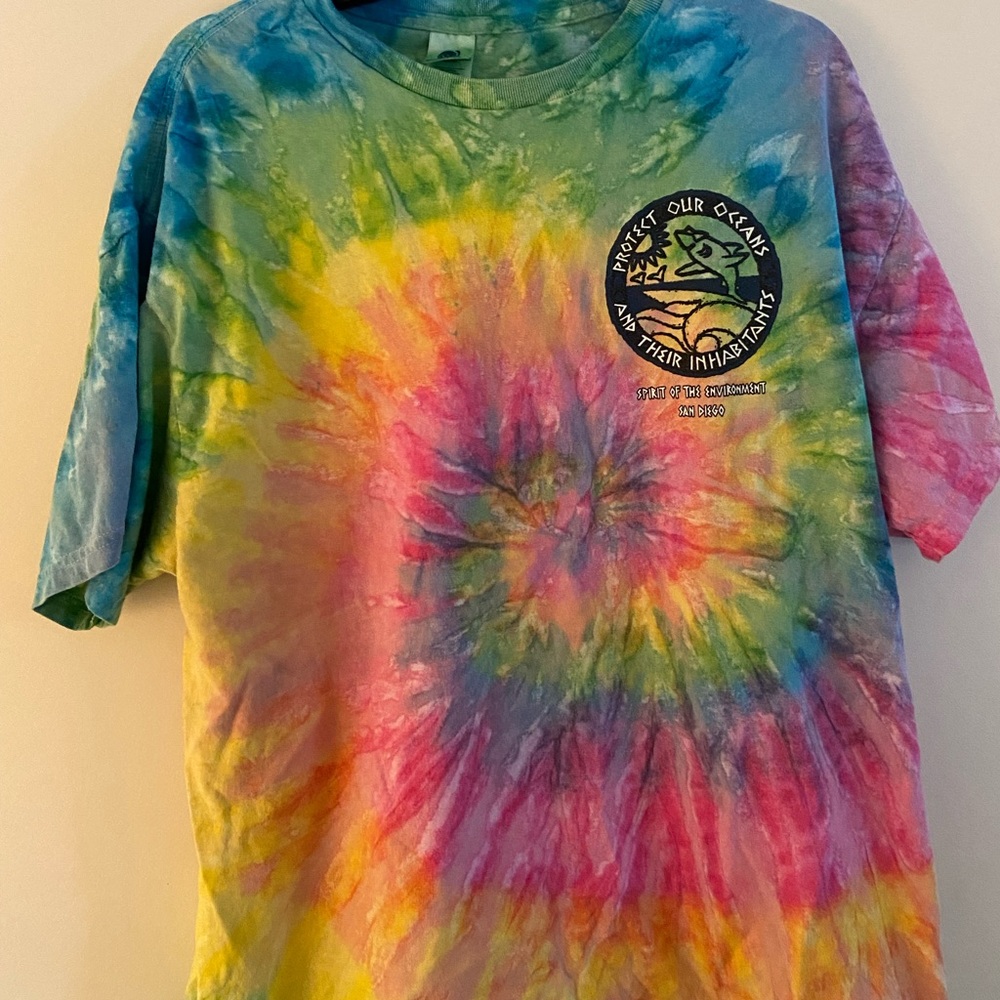 Protect Our Oceans Tye Dye Short Sleeve T shirt